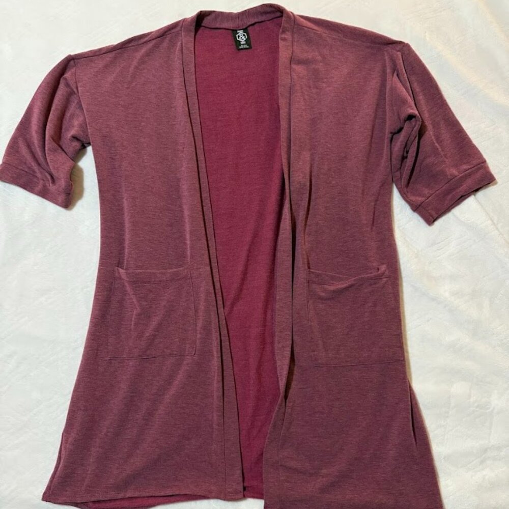 Agnes & Dora Cardigan Women’s 3XL Red Long Pockets Cozy Coverup USA Casual Open